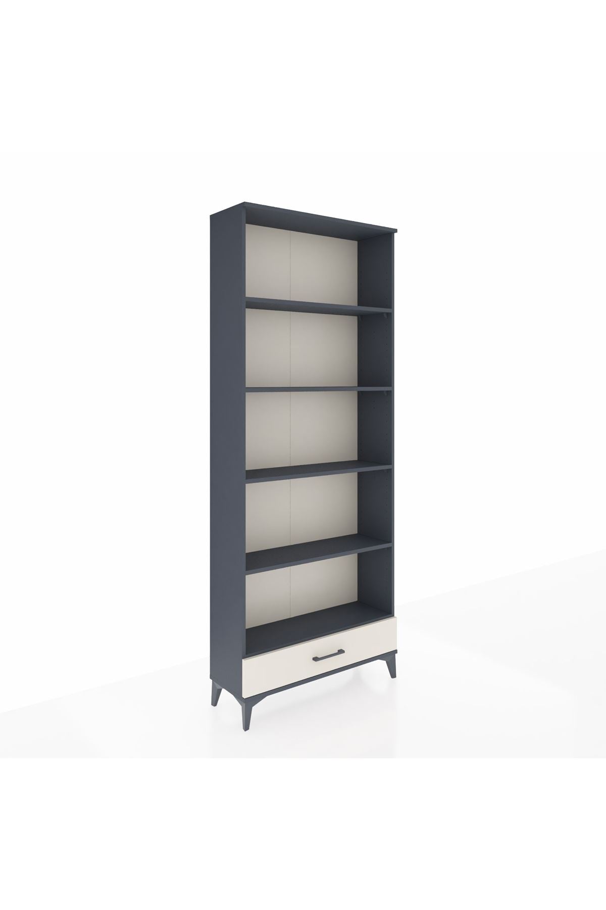 Arges Dolap 5 Raflı Tek Çekmeceli 88x30x221 Antrasit-Aytaşı