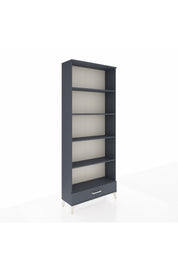 Arges Dolap 5 Raflı Tek Çekmeceli 88x30x221 Antrasit-Antrasit