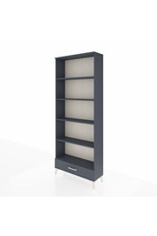 Arges Dolap 5 Raflı Tek Çekmeceli 88x30x221 Antrasit-Antrasit