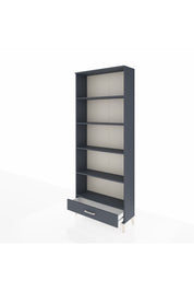 Arges Dolap 5 Raflı Tek Çekmeceli 88x30x221 Antrasit-Antrasit