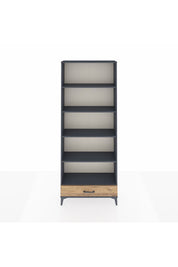 Arges Dolap 5 Raflı Tek Çekmeceli 88x30x221 Antrasit-Çam