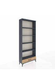 Arges Dolap 5 Raflı Tek Çekmeceli 88x30x221 Antrasit-Çam