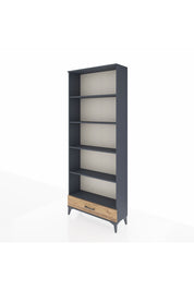 Arges Dolap 5 Raflı Tek Çekmeceli 88x30x221 Antrasit-Çam