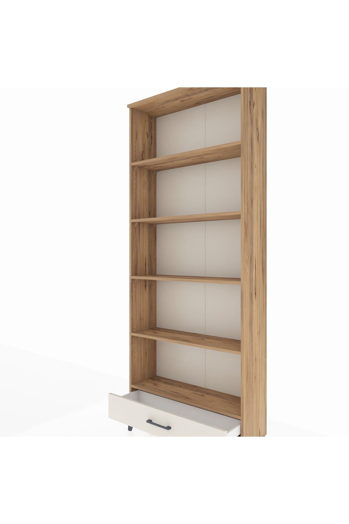 Arges Dolap 5 Raflı Tek Çekmeceli 88x30x221 Çam-Aytaşı