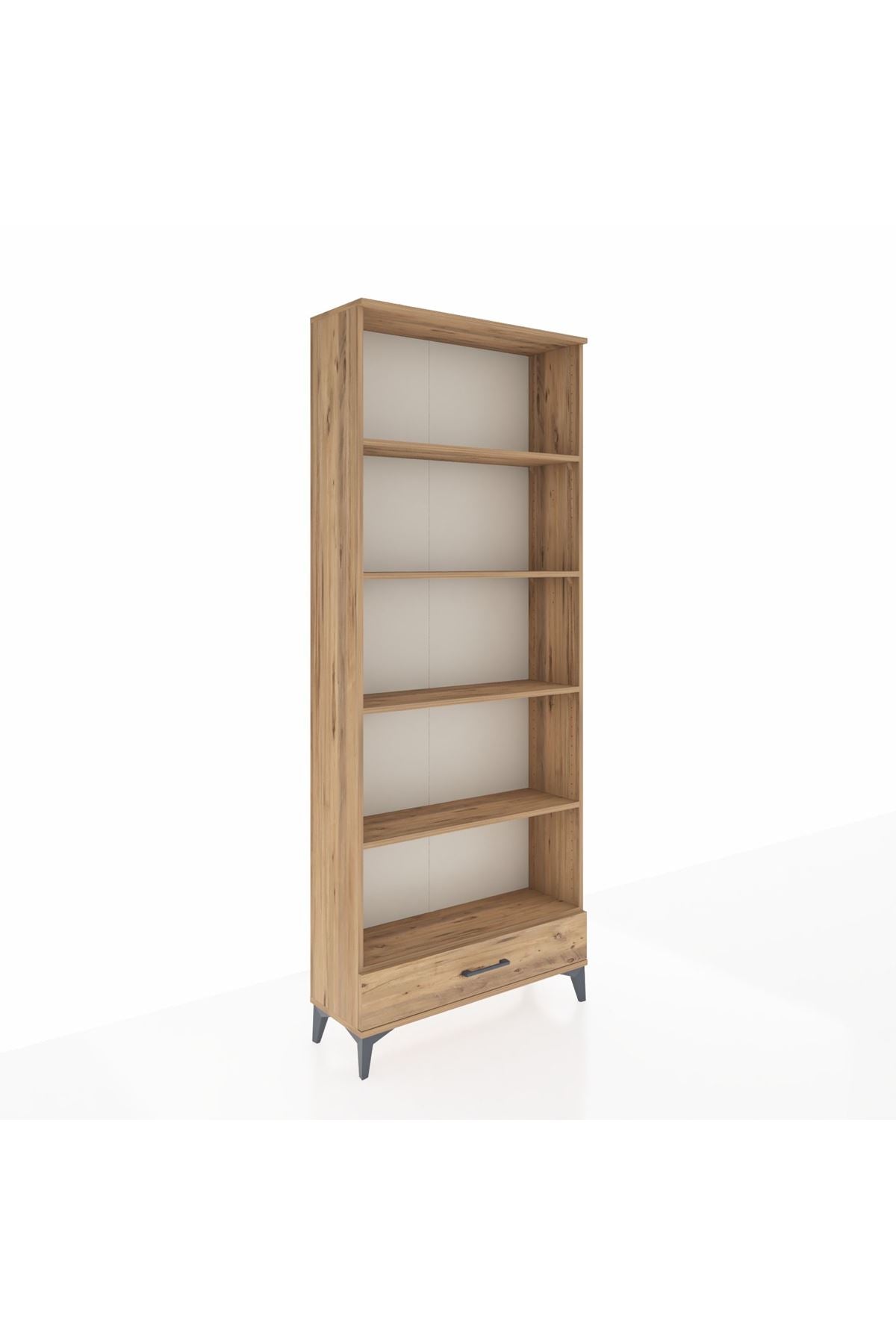 Arges Dolap 5 Raflı Tek Çekmeceli 88x30x221 Çam-Çam