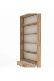 Arges Dolap 5 Raflı Tek Çekmeceli 88x30x221 Çam-Çam