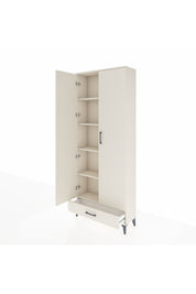 Arges Dolap 5 Raflı Tek Çekmeceli 2 Kapaklı 88x30x221 Aytaşı-Aytaşı