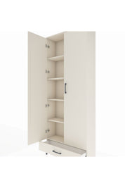 Arges Dolap 5 Raflı Tek Çekmeceli 2 Kapaklı 88x30x221 Aytaşı-Aytaşı