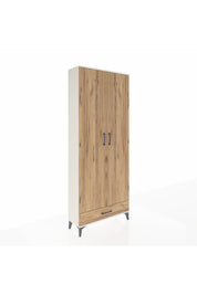 Arges Dolap 5 Raflı Tek Çekmeceli 2 Kapaklı 88x30x221 Aytaşı-Çam