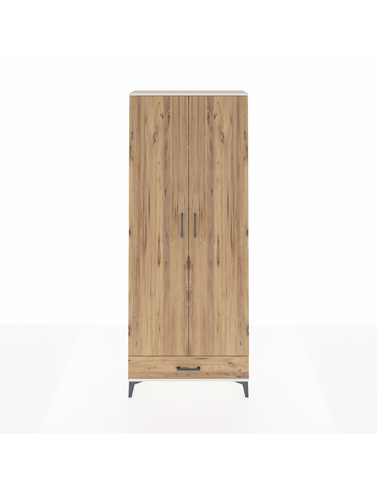 Arges Dolap 5 Raflı Tek Çekmeceli 2 Kapaklı 88x30x221 Aytaşı-Çam