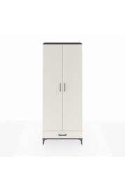 Arges Dolap 5 Raflı Tek Çekmeceli 2 Kapaklı 88x30x221 Antrasit-Aytaşı