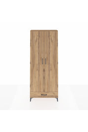 Arges Dolap 5 Raflı Tek Çekmeceli 2 Kapaklı 88x30x221 Çam-Çam