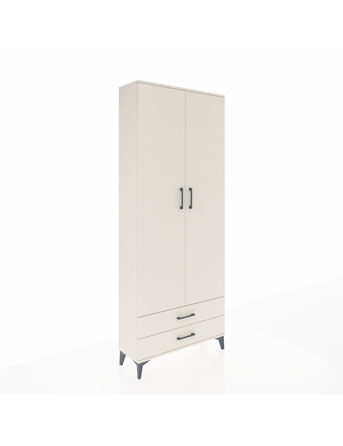 Arges Dolap 2 Raflı 2 Çekmeceli Tek Askılı 88x30x221 Aytaşı-Aytaşı