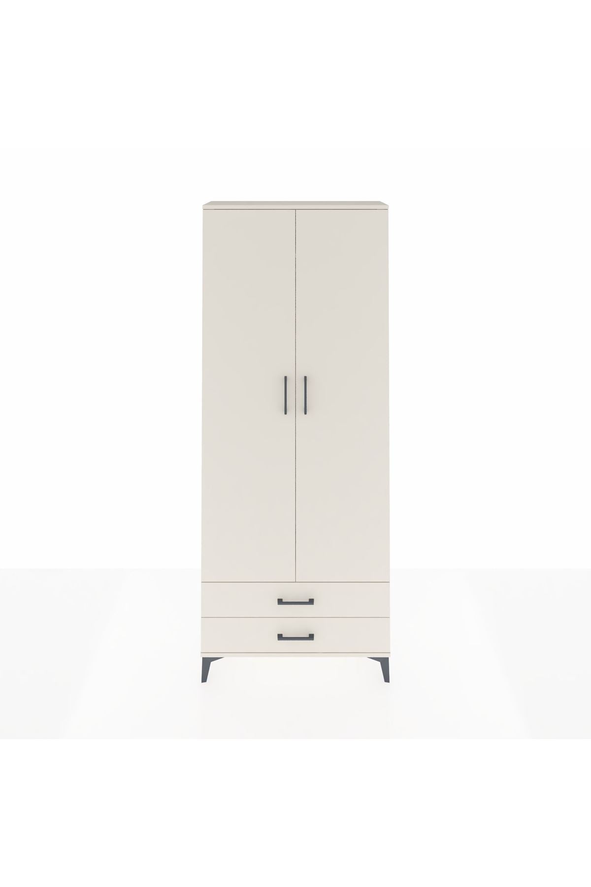 Arges Dolap 2 Raflı 2 Çekmeceli Tek Askılı 88x30x221 Aytaşı-Aytaşı