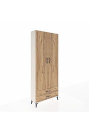 Arges Dolap 2 Raflı 2 Çekmeceli Tek Askılı 88x30x221 Aytaşı-Çam