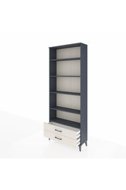 Arges Dolap 5 Raflı 2 Çekmeceli 88x30x221 Antrasit-Aytaşı