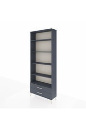 Arges Dolap 5 Raflı 2 Çekmeceli 88x30x221 Antrasit-Antrasit