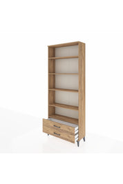 Arges Dolap 5 Raflı 2 Çekmeceli 88x30x221 Çam-Çam