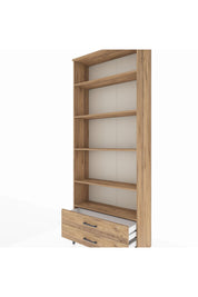 Arges Dolap 5 Raflı 2 Çekmeceli 88x30x221 Çam-Çam