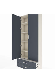 Arges Dolap 5 Raflı 2 Çekmeceli 2 Kapaklı 88x30x221 Aytaşı-Antrasit