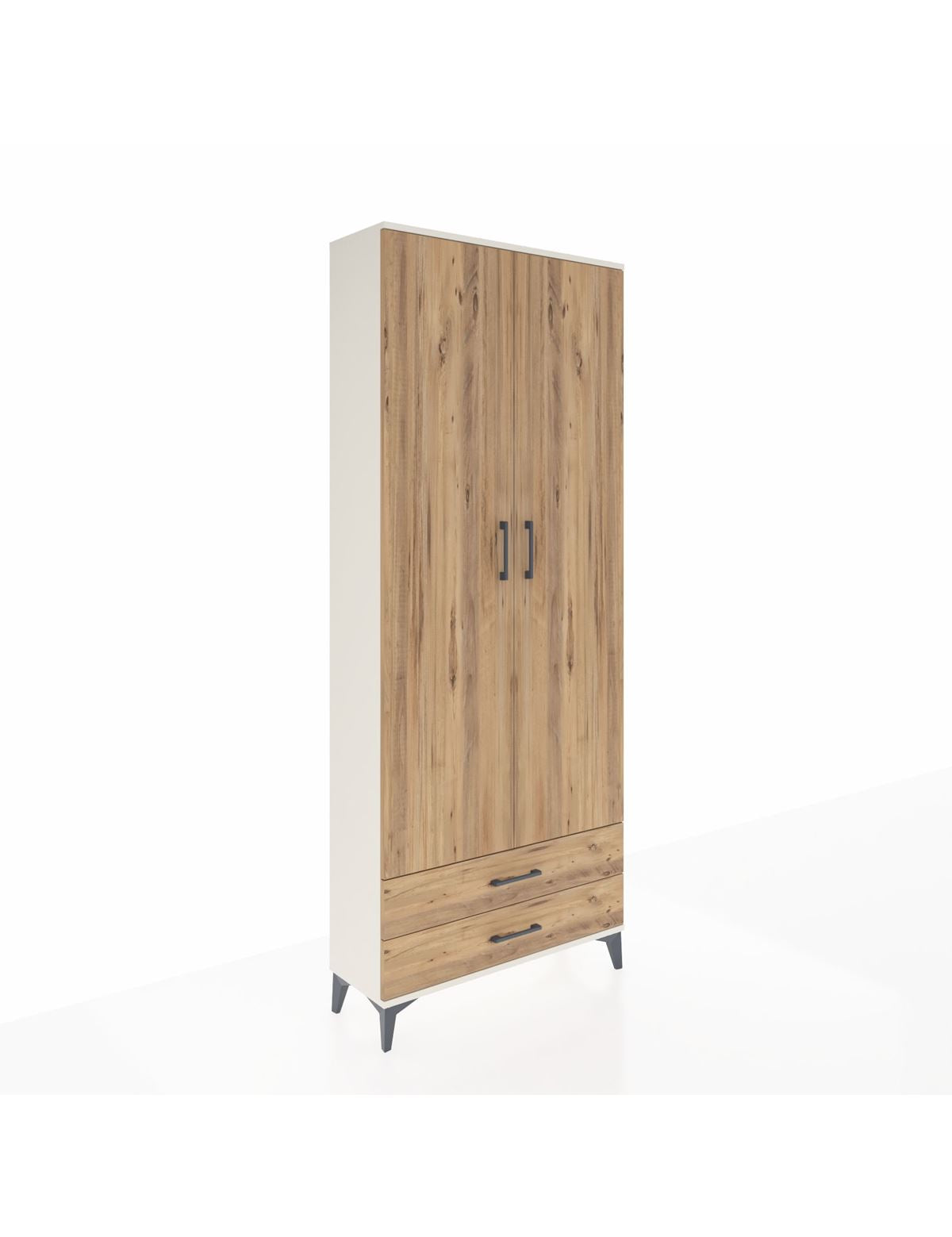 Arges Dolap 5 Raflı 2 Çekmeceli 2 Kapaklı 88x30x221 Aytaşı-Çam