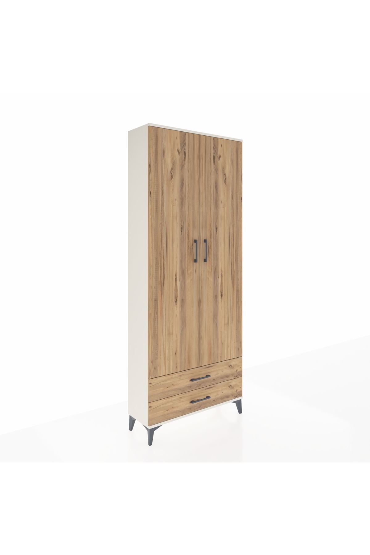 Arges Dolap 5 Raflı 2 Çekmeceli 2 Kapaklı 88x30x221 Aytaşı-Çam