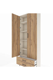 Arges Dolap 5 Raflı 2 Çekmeceli 2 Kapaklı 88x30x221 Aytaşı-Çam