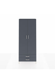 Arges Dolap 5 Raflı 2 Çekmeceli 2 Kapaklı 88x30x221 Antrasit-Antrasit