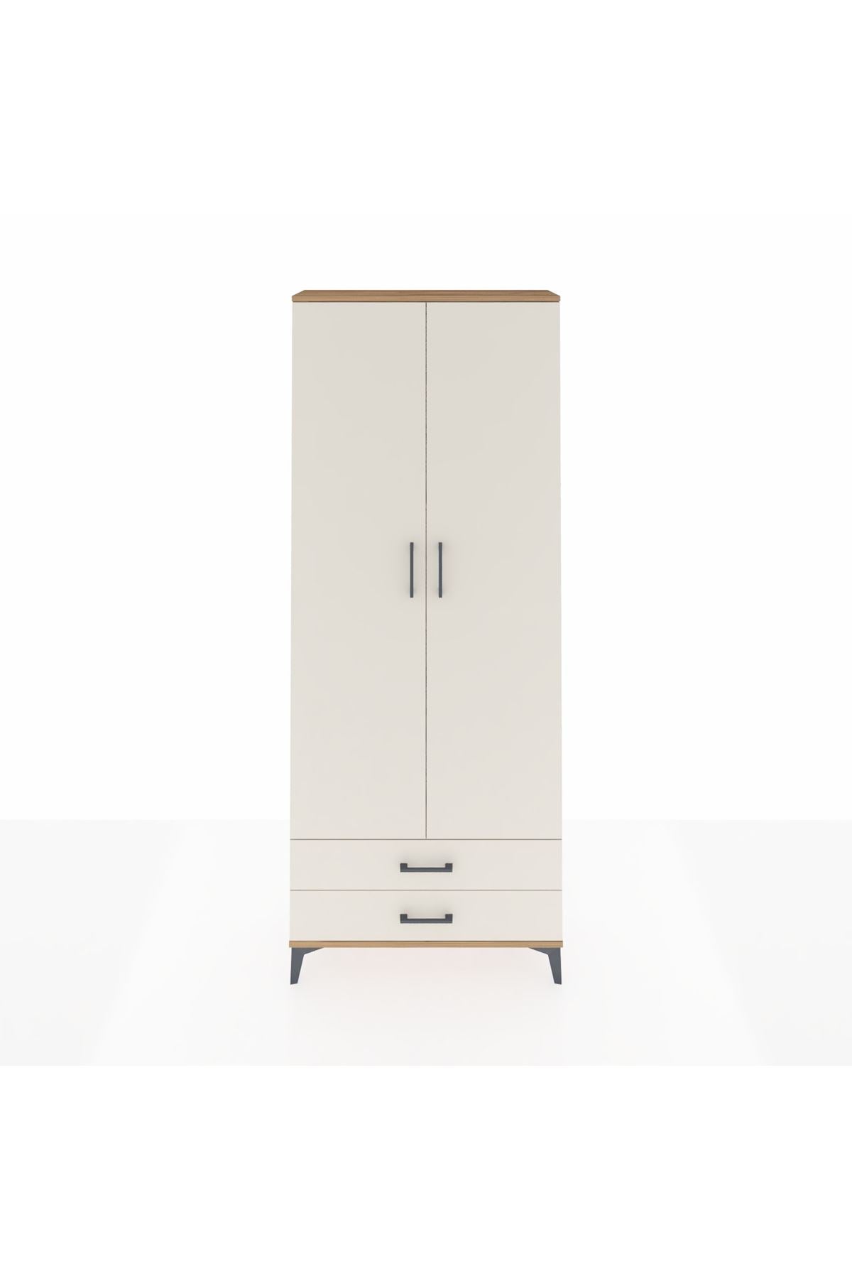 Arges Dolap 5 Raflı 2 Çekmeceli 2 Kapaklı 88x30x221 Çam-Aytaşı