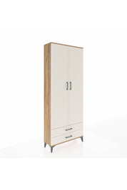 Arges Dolap 5 Raflı 2 Çekmeceli 2 Kapaklı 88x30x221 Çam-Aytaşı