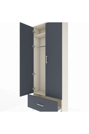 Arges Dolap 2 Raflı Tek Çekmeceli Tek Askılı 88x30x221 Aytaşı-Antrasit