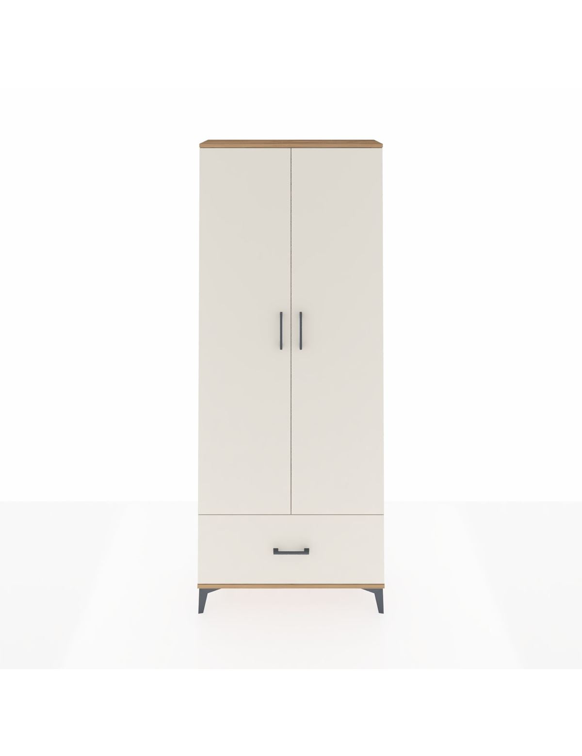 Arges Dolap 2 Raflı Tek Çekmeceli Tek Askılı 88x30x221 Çam-Aytaşı