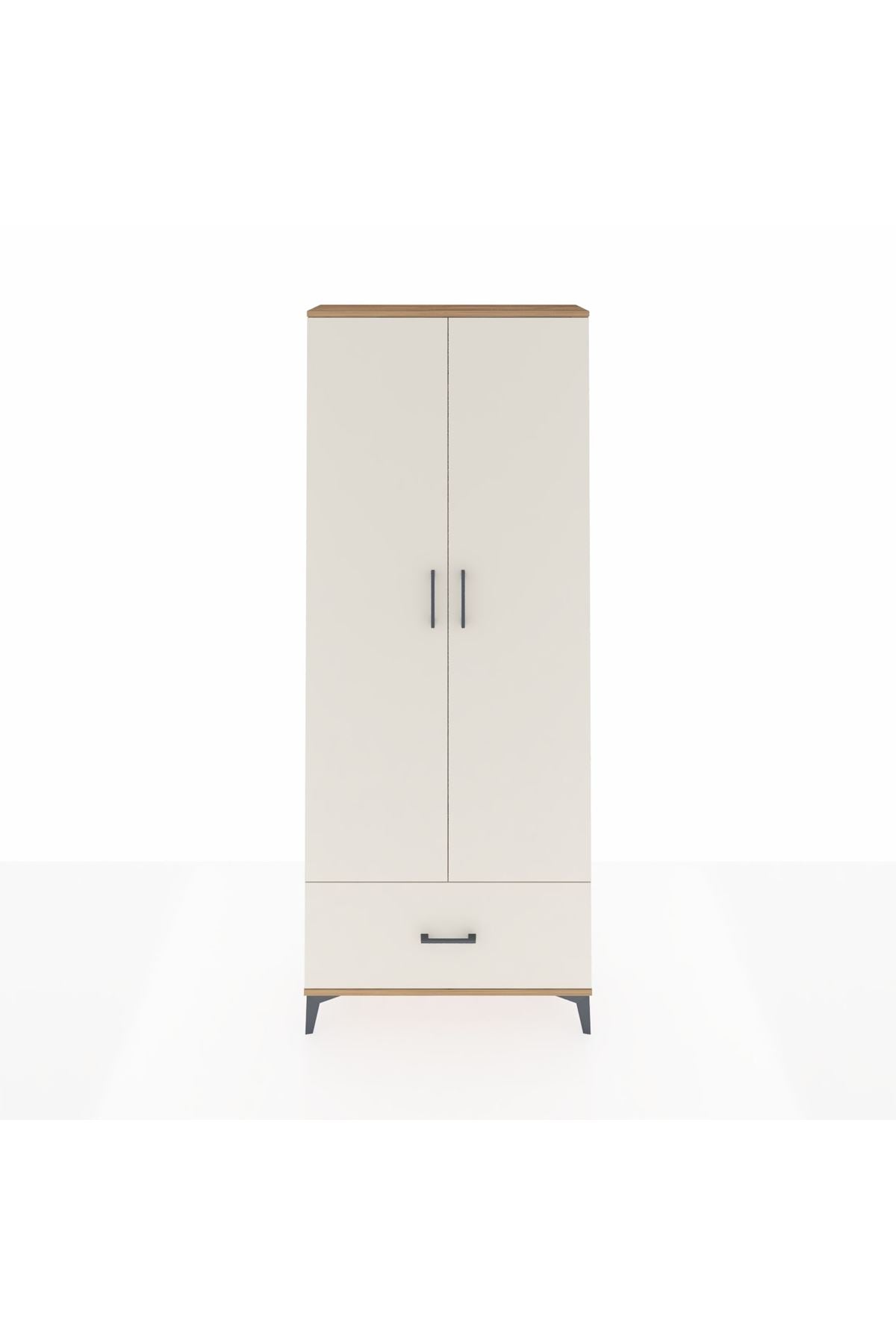Arges Dolap 2 Raflı Tek Çekmeceli Tek Askılı 88x30x221 Çam-Aytaşı