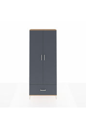 Arges Dolap 2 Raflı Tek Çekmeceli Tek Askılı 88x30x221 Çam-Antrasit