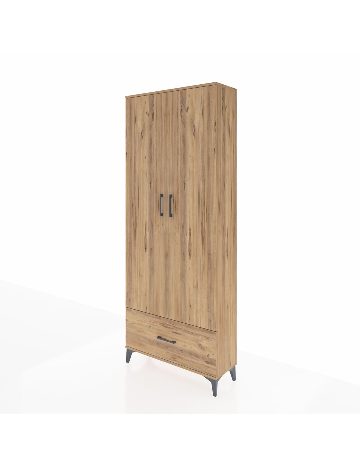 Arges Dolap 2 Raflı Tek Çekmeceli Tek Askılı 88x30x221 - S30M010V9A