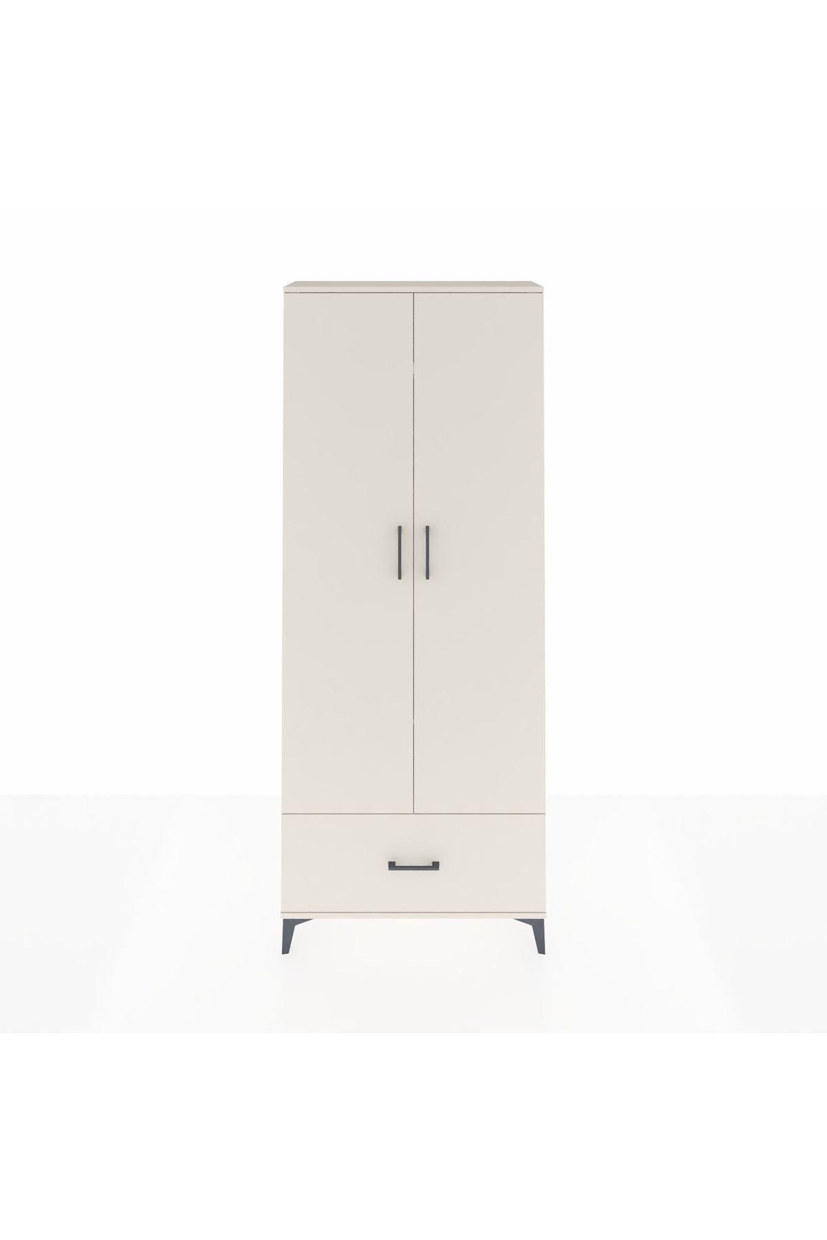 Arges Dolap 5 Raflı Tek Çekmeceli 2 Kapaklı 88x30x221 Aytaşı-Aytaşı