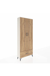 Arges Dolap 5 Raflı Tek Çekmeceli 2 Kapaklı 88x30x221 Aytaşı-Çam