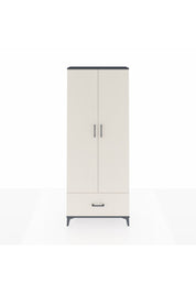 Arges Dolap 5 Raflı Tek Çekmeceli 2 Kapaklı 88x30x221 Antrasit-Aytaşı