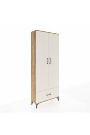 Arges Dolap 5 Raflı Tek Çekmeceli 2 Kapaklı 88x30x221 Çam-Aytaşı