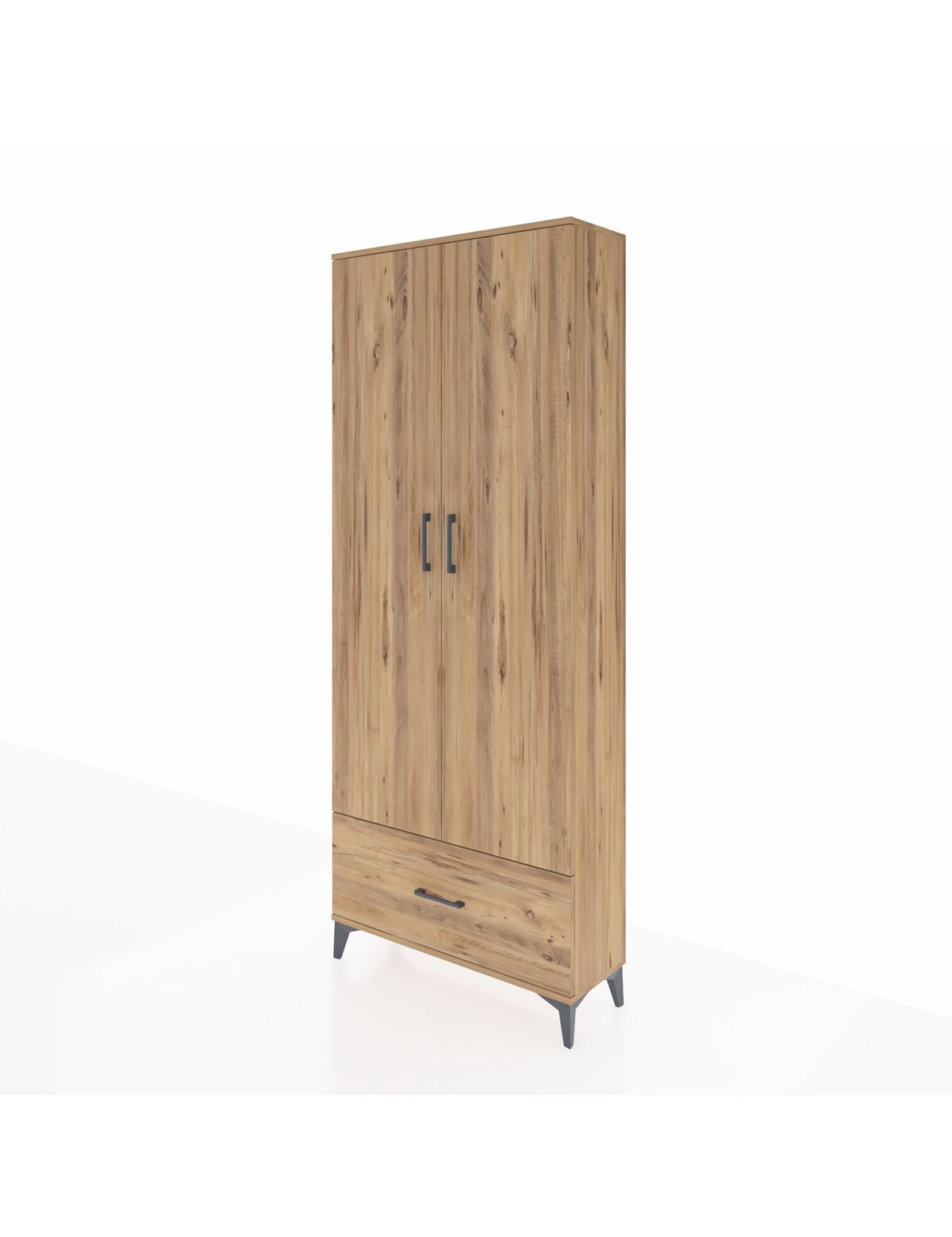 Arges Dolap 5 Raflı Tek Çekmeceli 2 Kapaklı 88x30x221 - S30M011V9A