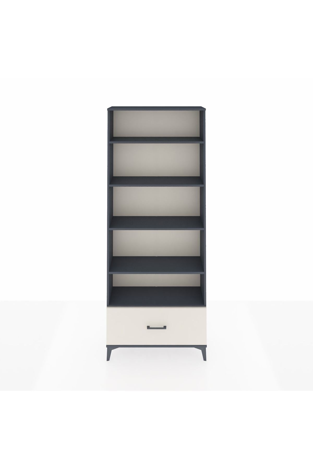 Arges Dolap 5 Raflı Tek Çekmeceli 88x30x221 Antrasit-Aytaşı