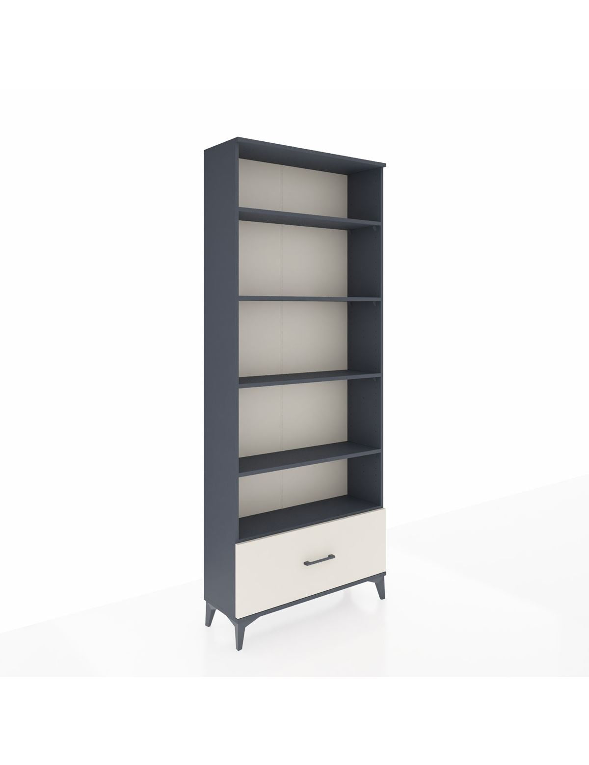 Arges Dolap 5 Raflı Tek Çekmeceli 88x30x221 Antrasit-Aytaşı