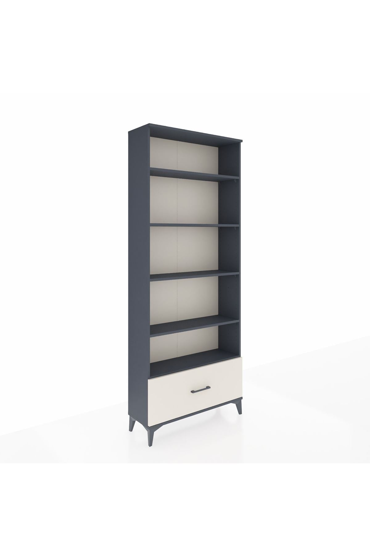 Arges Dolap 5 Raflı Tek Çekmeceli 88x30x221 Antrasit-Aytaşı