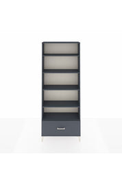 Arges Dolap 5 Raflı Tek Çekmeceli 88x30x221 Antrasit-Antrasit