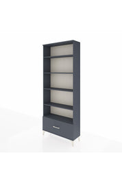 Arges Dolap 5 Raflı Tek Çekmeceli 88x30x221 Antrasit-Antrasit