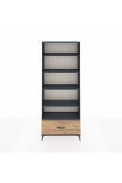 Arges Dolap 5 Raflı Tek Çekmeceli 88x30x221 Antrasit-Çam
