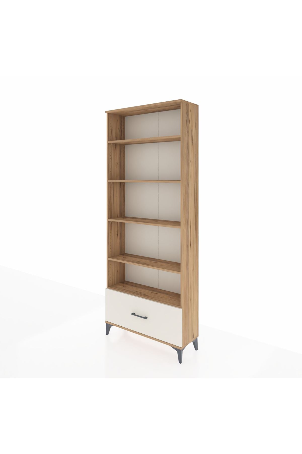 Arges Dolap 5 Raflı Tek Çekmeceli 88x30x221 Çam-Aytaşı