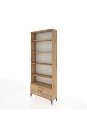 Arges Dolap 5 Raflı Tek Çekmeceli 88x30x221 Çam-Çam