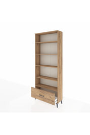 Arges Dolap 5 Raflı Tek Çekmeceli 88x30x221 Çam-Çam