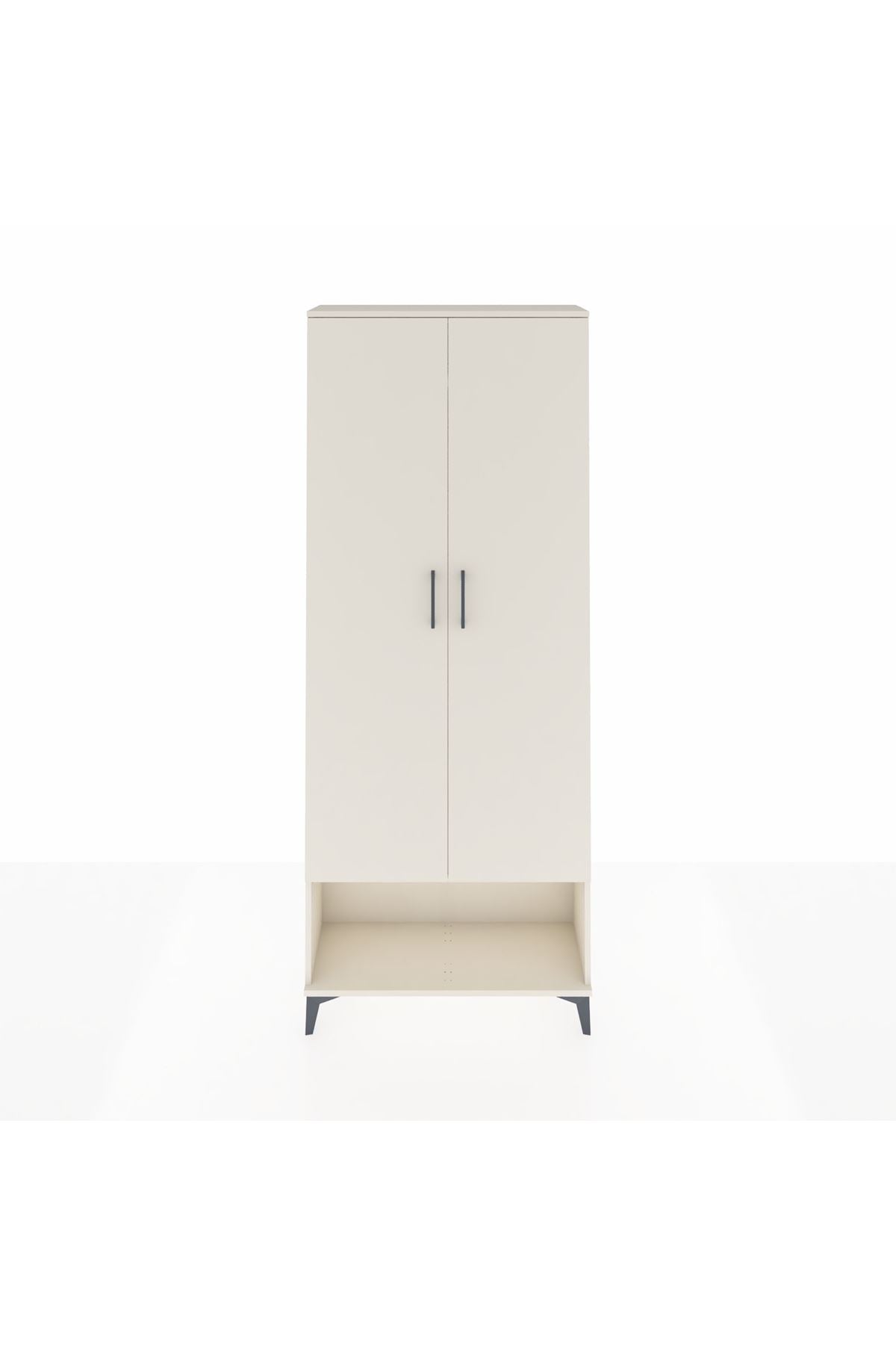 Arges Dolap 2 Raflı 2 Kapaklı Tek Askılı 88x30x221 Aytaşı-Aytaşı
